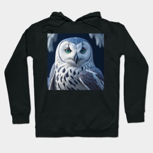 Snowy Owl Portrait Hoodie